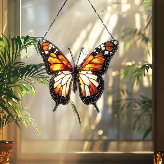 Personalized Monarch Butterfly acrylic Christmas ornament by Foswick