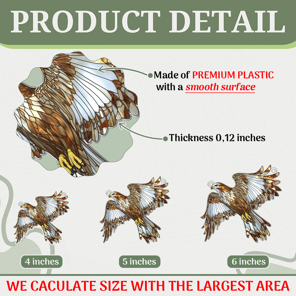 Personalized Hawk acrylic Christmas ornament by Foswick