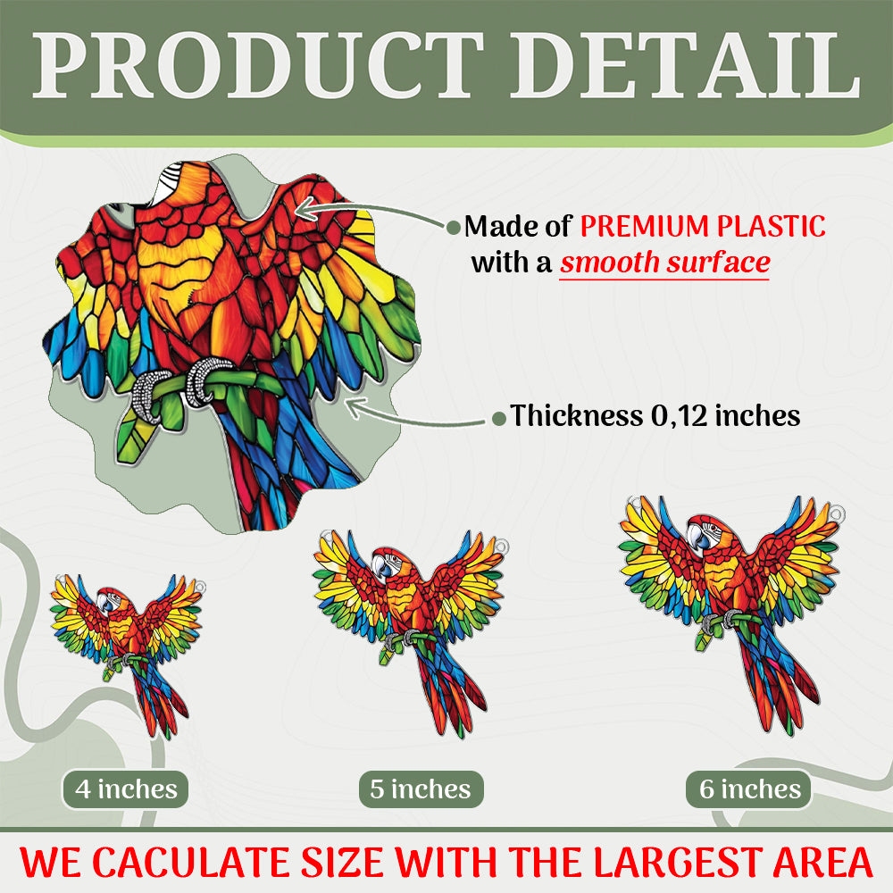 Personalized Parrot acrylic Christmas ornament by Foswick