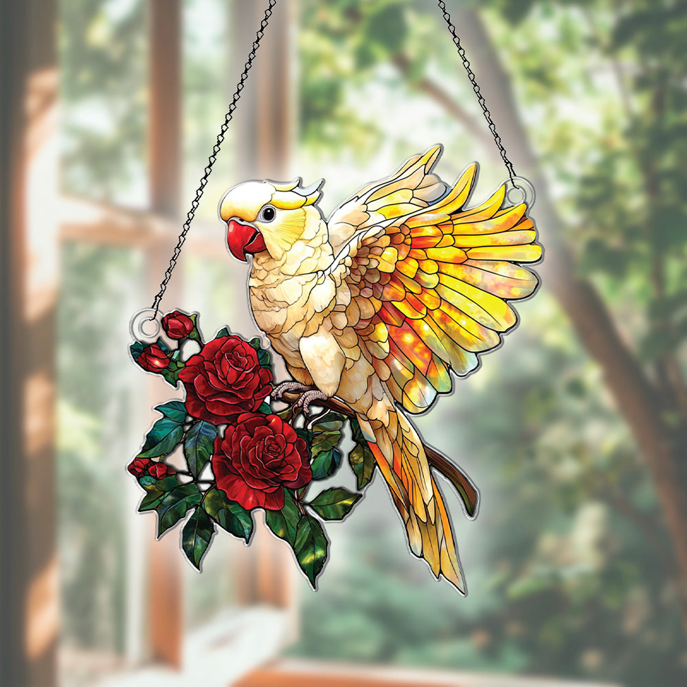 Personalized Cockatoo acrylic Christmas ornament by Foswick