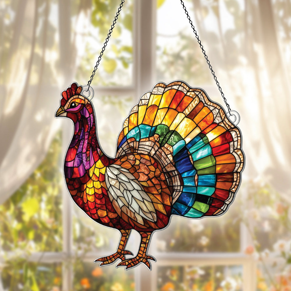 Personalized Turkey acrylic Christmas ornament by Foswick