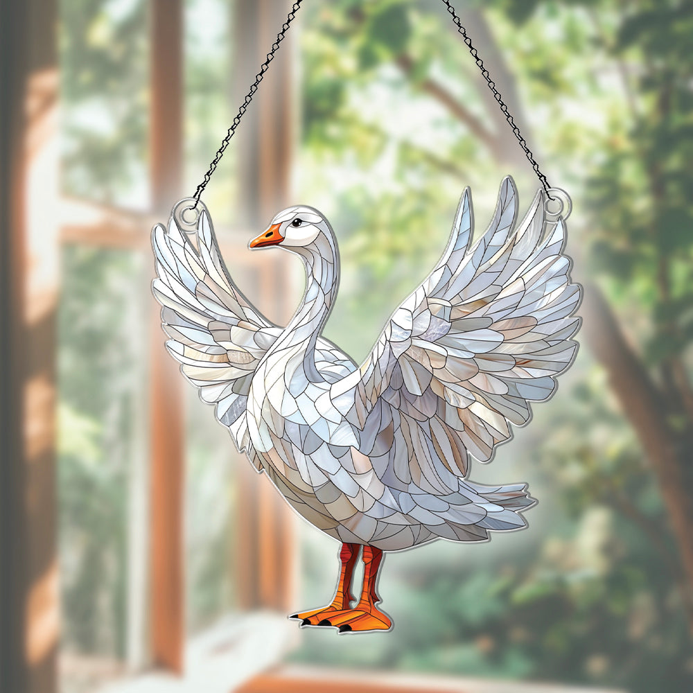 Personalized Goose acrylic Christmas ornament by Foswick