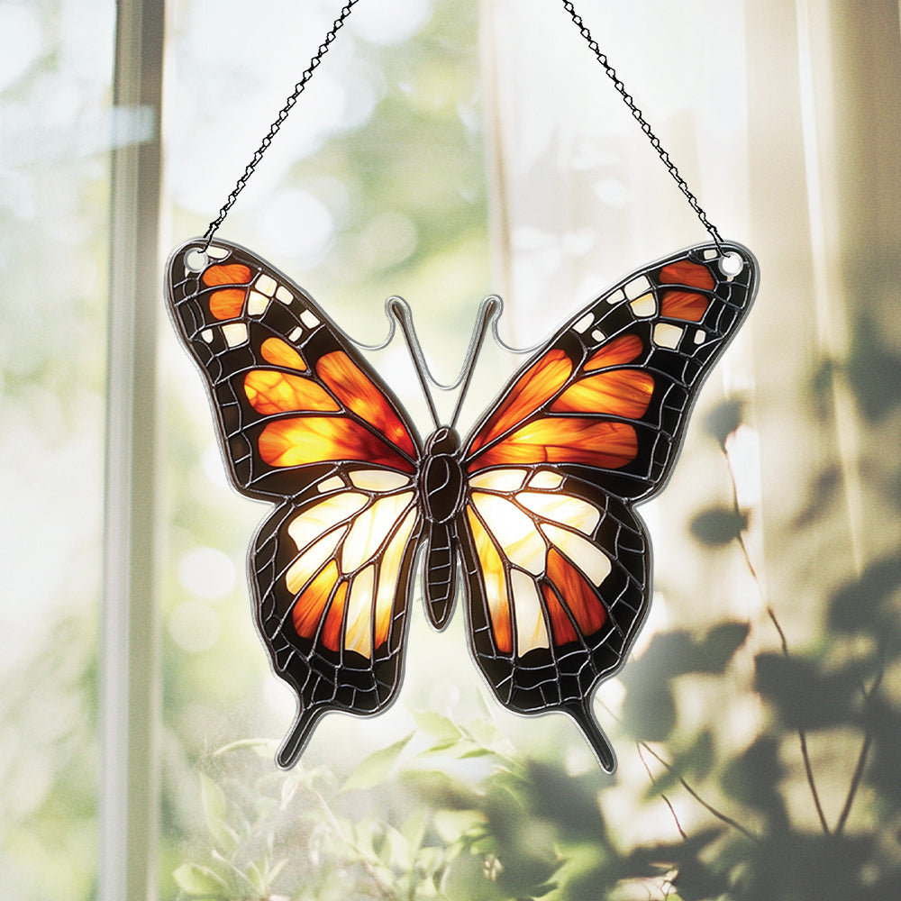 Personalized Monarch Butterfly acrylic Christmas ornament by Foswick