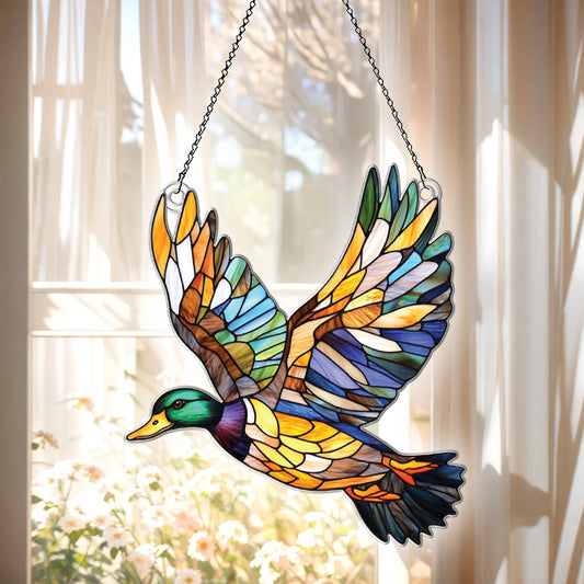 Personalized Mallard acrylic Christmas ornament by Foswick