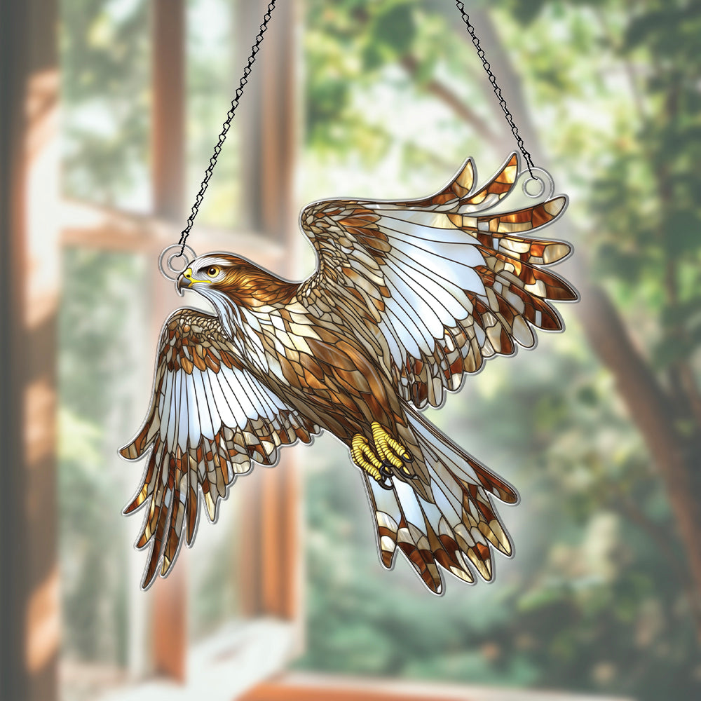 Personalized Hawk acrylic Christmas ornament by Foswick
