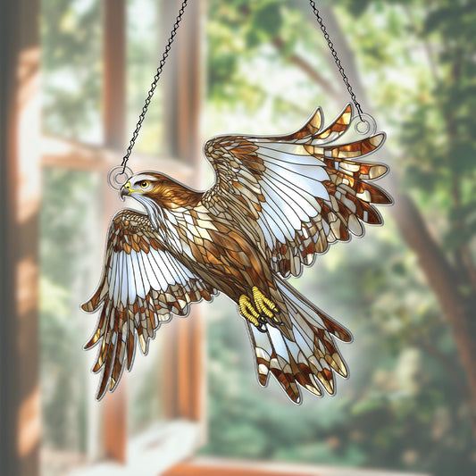 Personalized Hawk acrylic Christmas ornament by Foswick