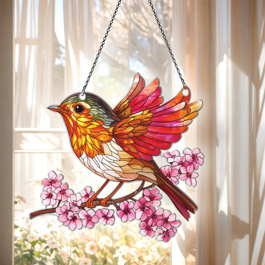 Personalized Robin acrylic Christmas ornament by Foswick