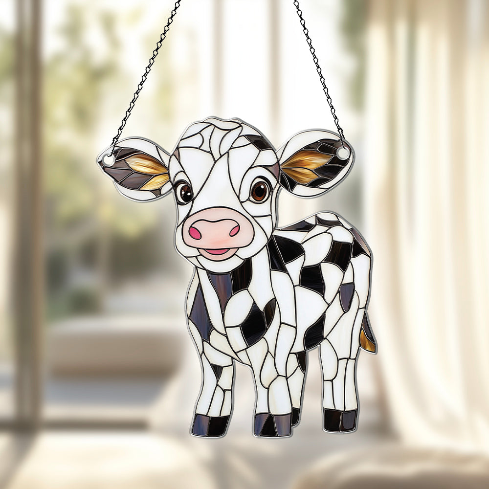 Personalized Baby Milk Cow acrylic Christmas ornament by Foswick