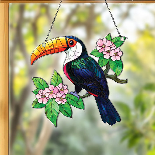 Personalized Toucan acrylic Christmas ornament by Foswick