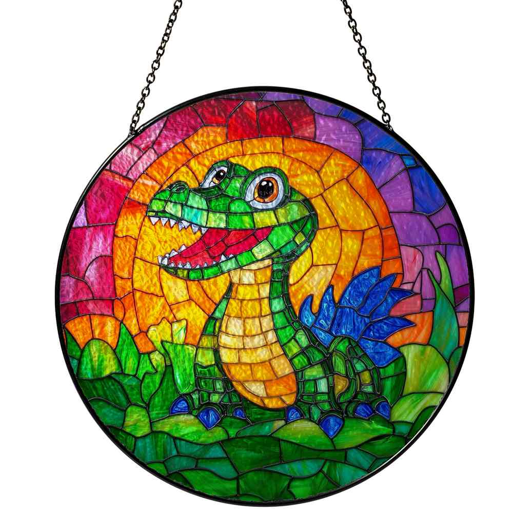 Personalized Alligator stained-glass-inspired suncatcher by Foswick