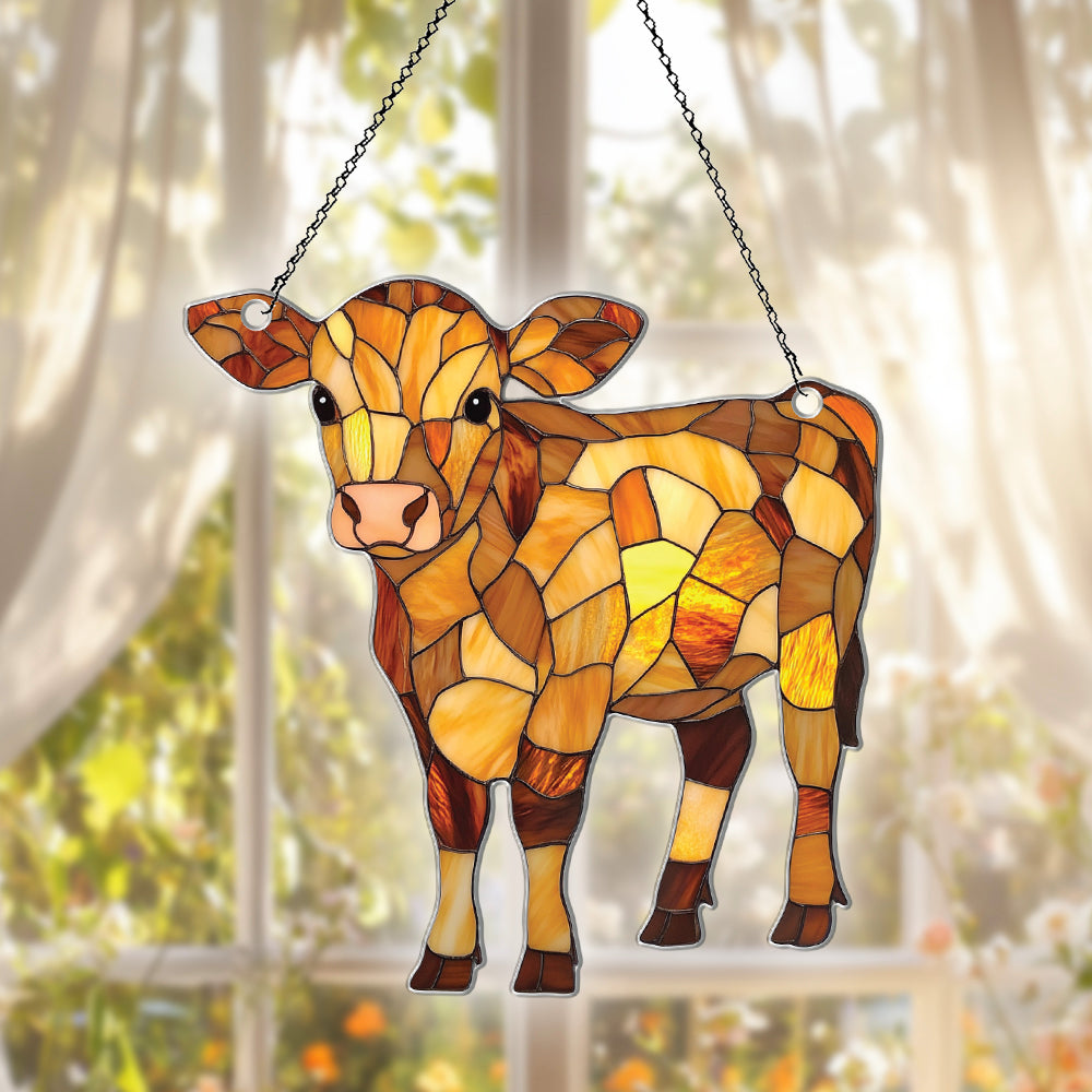 Personalized Jersey Cows acrylic Christmas ornament by Foswick