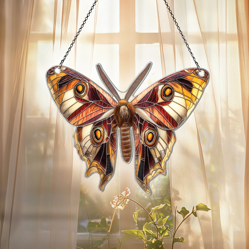 Personalized Silk Moth acrylic Christmas ornament by Foswick