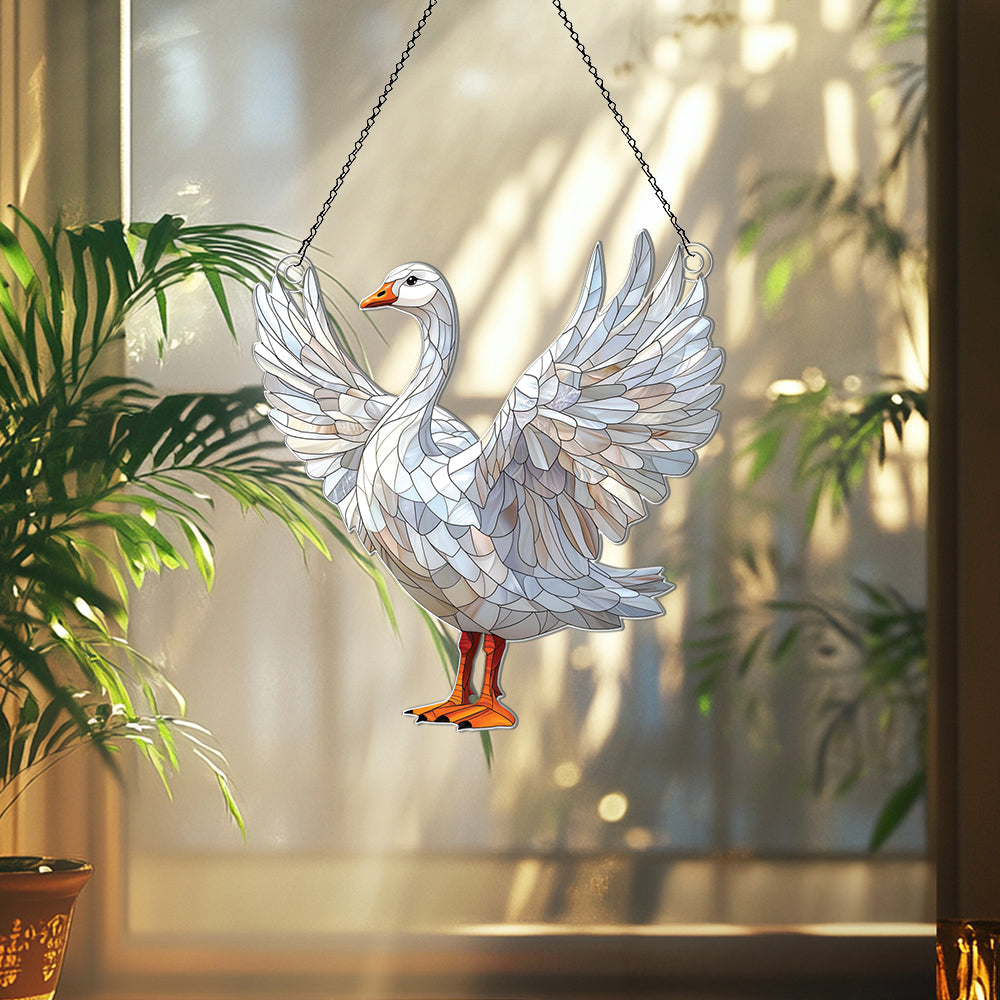 Personalized Goose acrylic Christmas ornament by Foswick