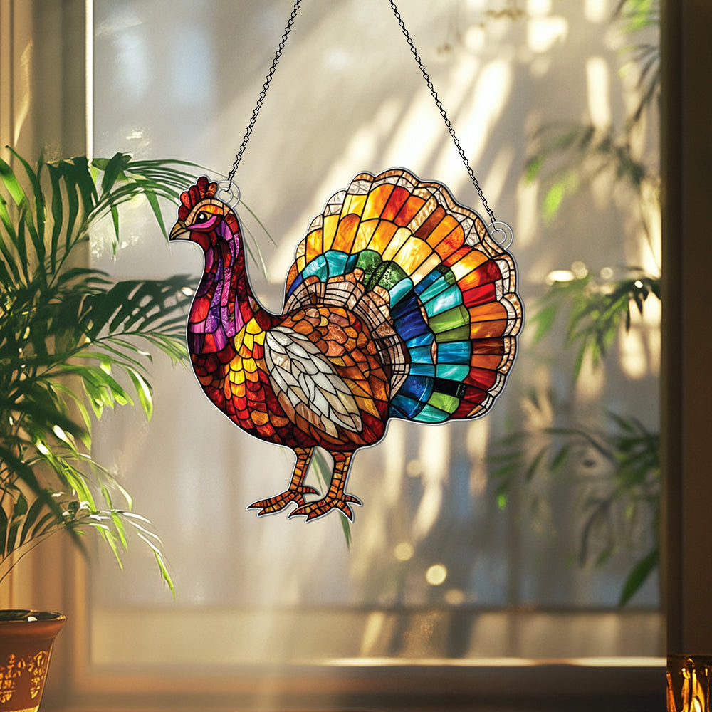Personalized Turkey acrylic Christmas ornament by Foswick