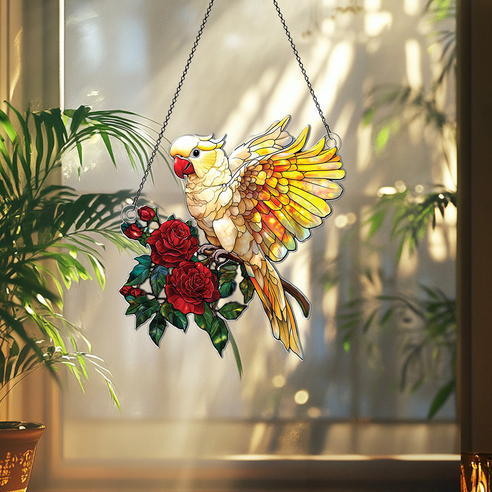 Personalized Cockatoo acrylic Christmas ornament by Foswick