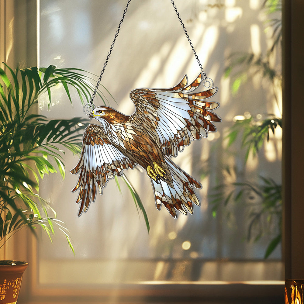 Personalized Hawk acrylic Christmas ornament by Foswick