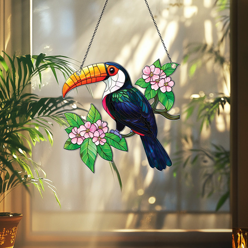 Personalized Toucan acrylic Christmas ornament by Foswick