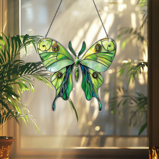 Personalized Luna Moth acrylic Christmas ornament by Foswick