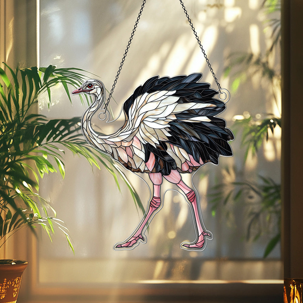 Personalized Ostrich acrylic Christmas ornament by Foswick