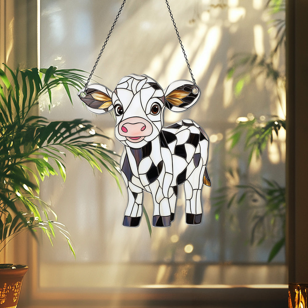 Personalized Baby Milk Cow acrylic Christmas ornament by Foswick