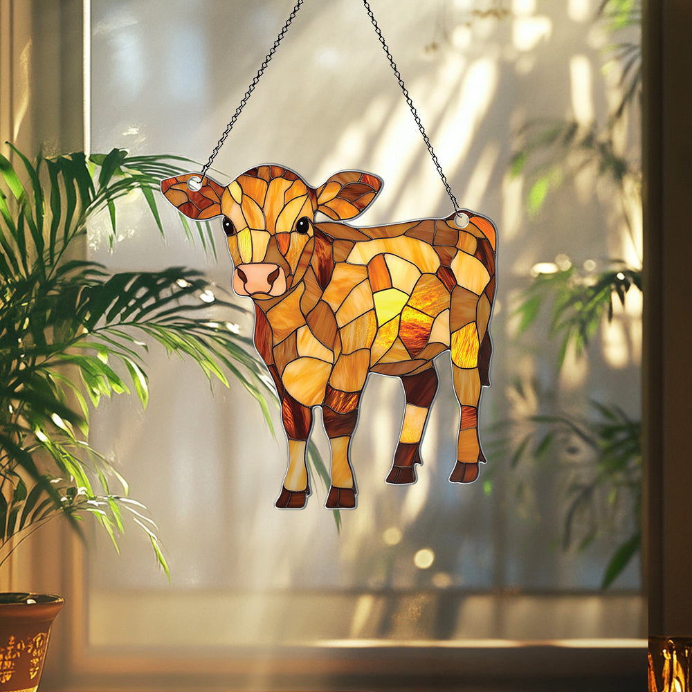Personalized Jersey Cows acrylic Christmas ornament by Foswick