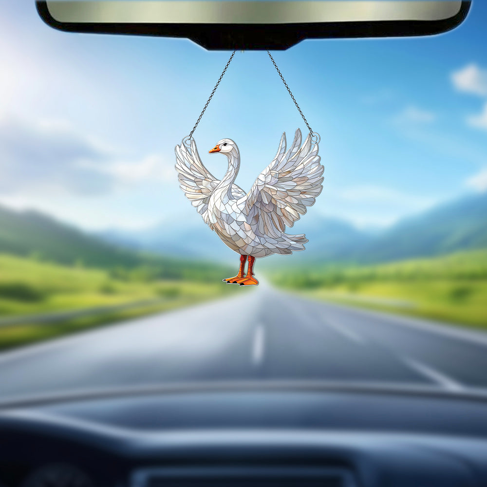 Personalized Goose acrylic Christmas ornament by Foswick