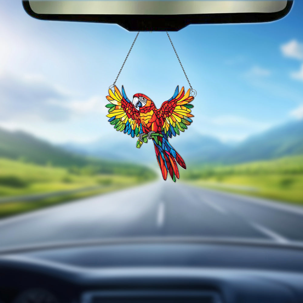 Personalized Parrot acrylic Christmas ornament by Foswick