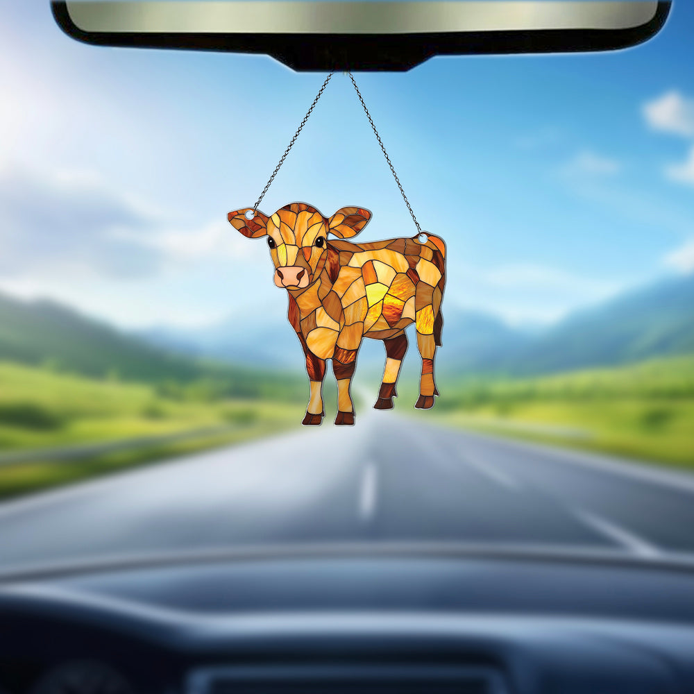 Personalized Jersey Cows acrylic Christmas ornament by Foswick