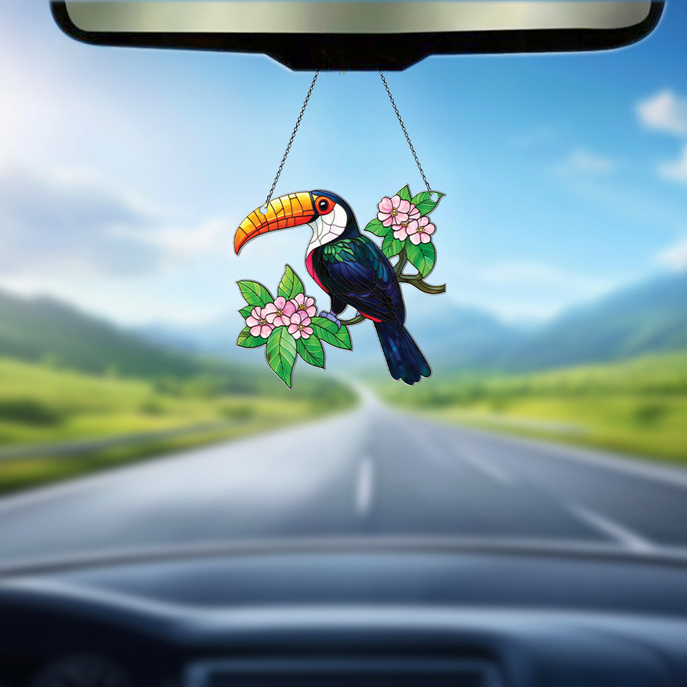 Personalized Toucan acrylic Christmas ornament by Foswick