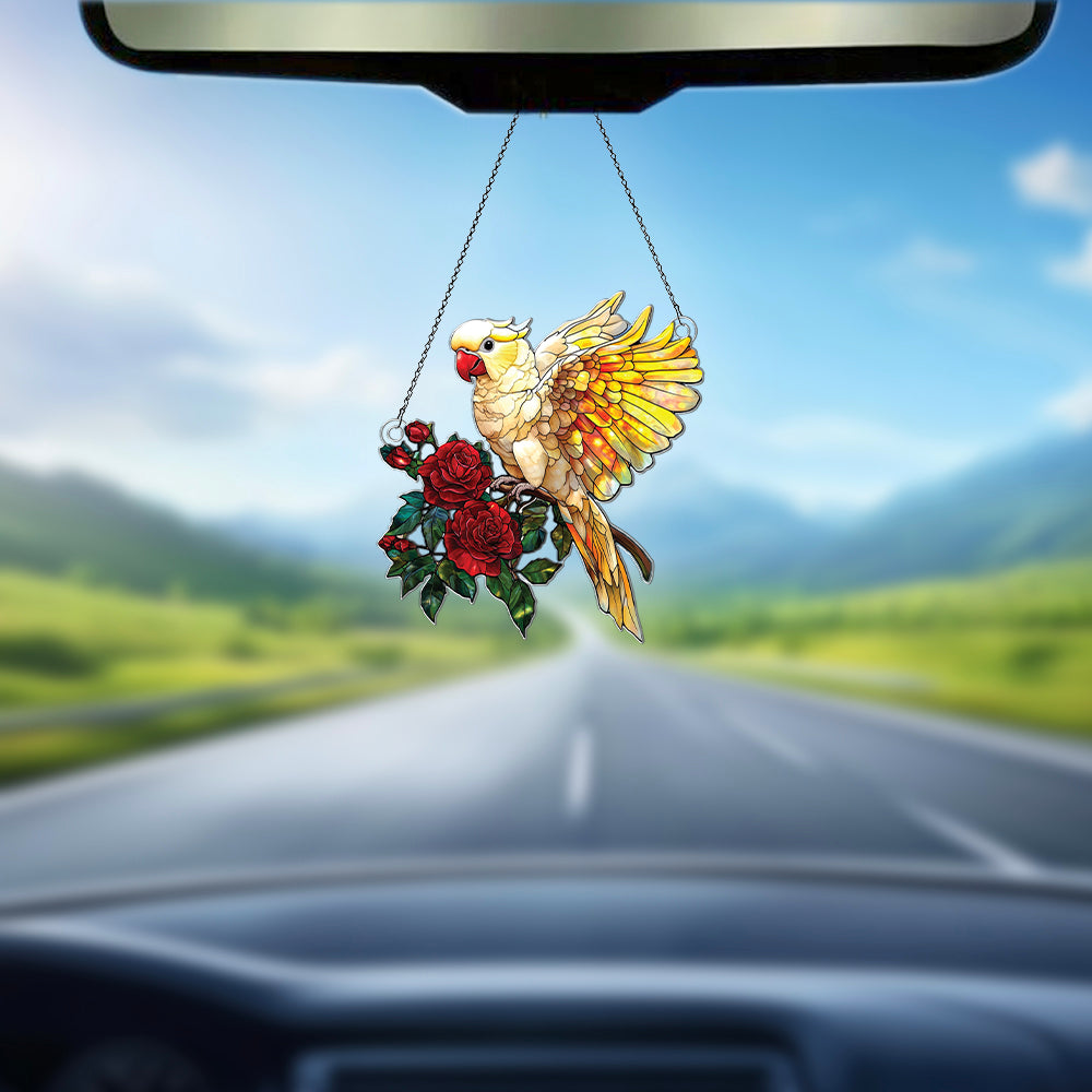 Personalized Cockatoo acrylic Christmas ornament by Foswick