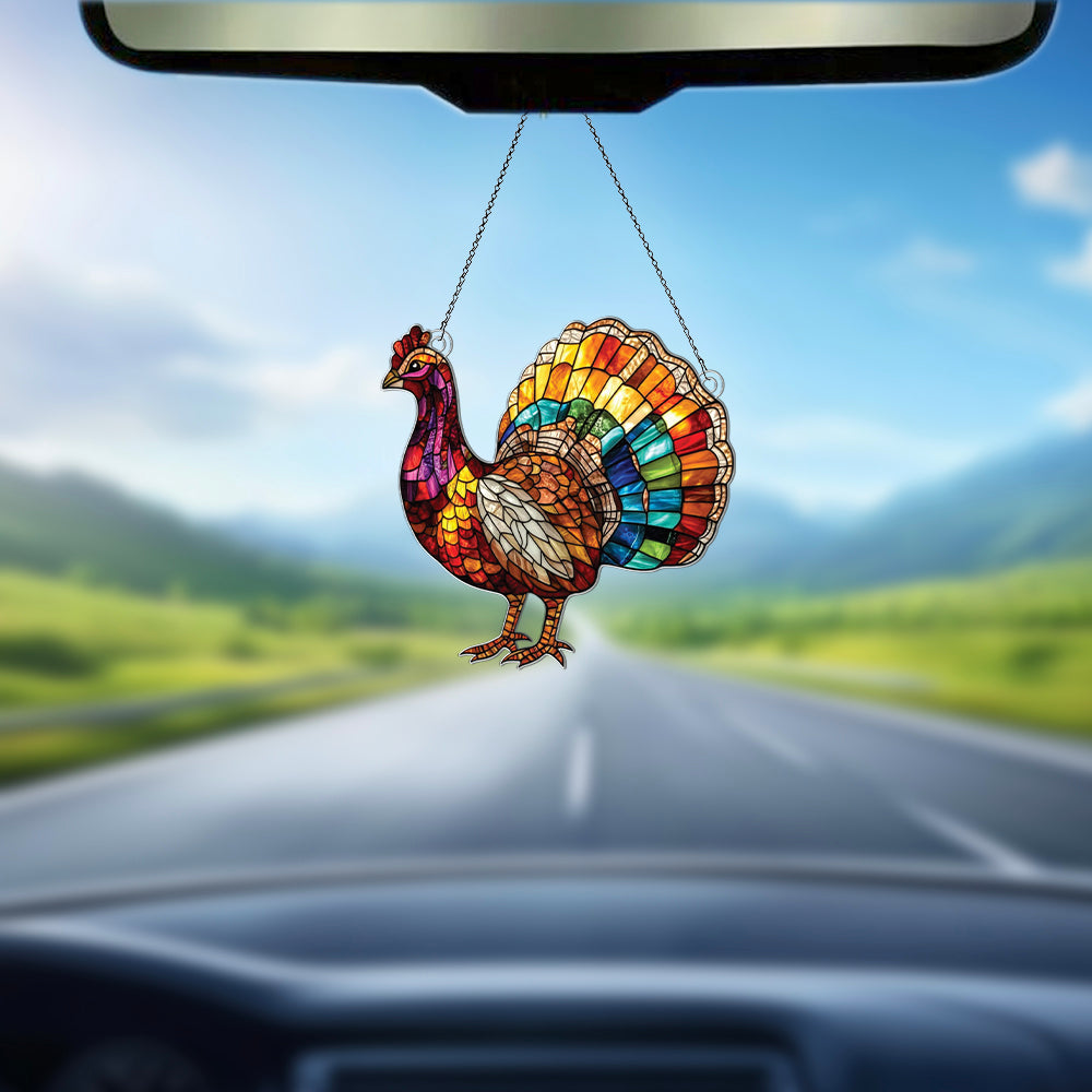 Personalized Turkey acrylic Christmas ornament by Foswick