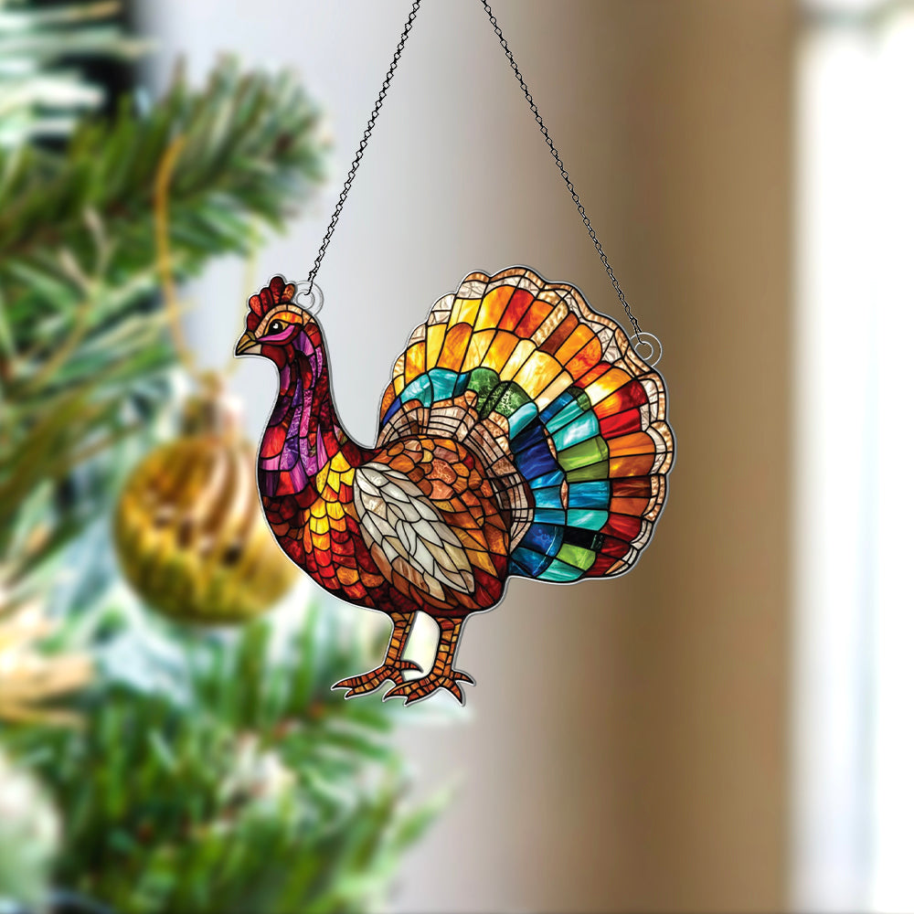 Personalized Turkey acrylic Christmas ornament by Foswick