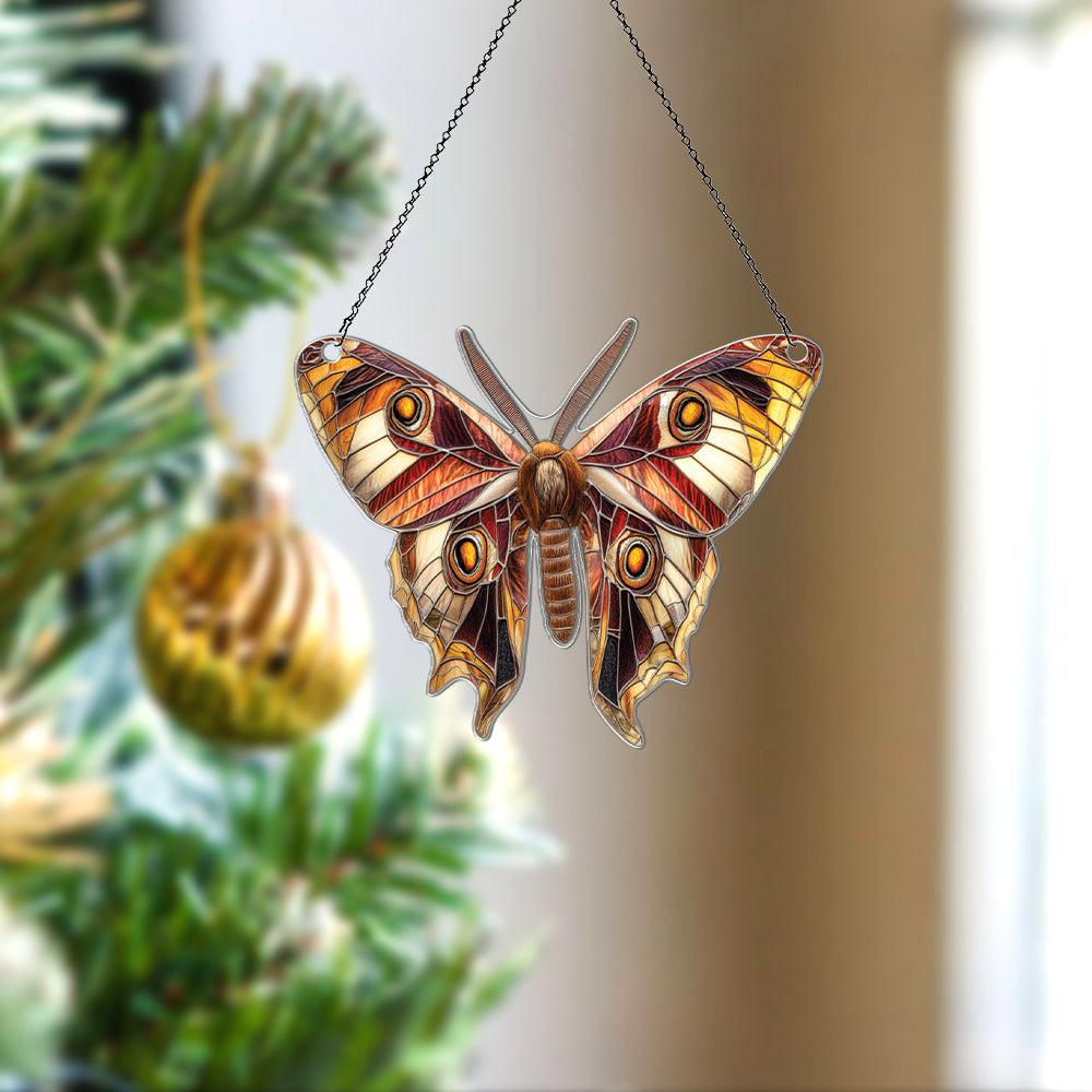 Personalized Silk Moth acrylic Christmas ornament by Foswick