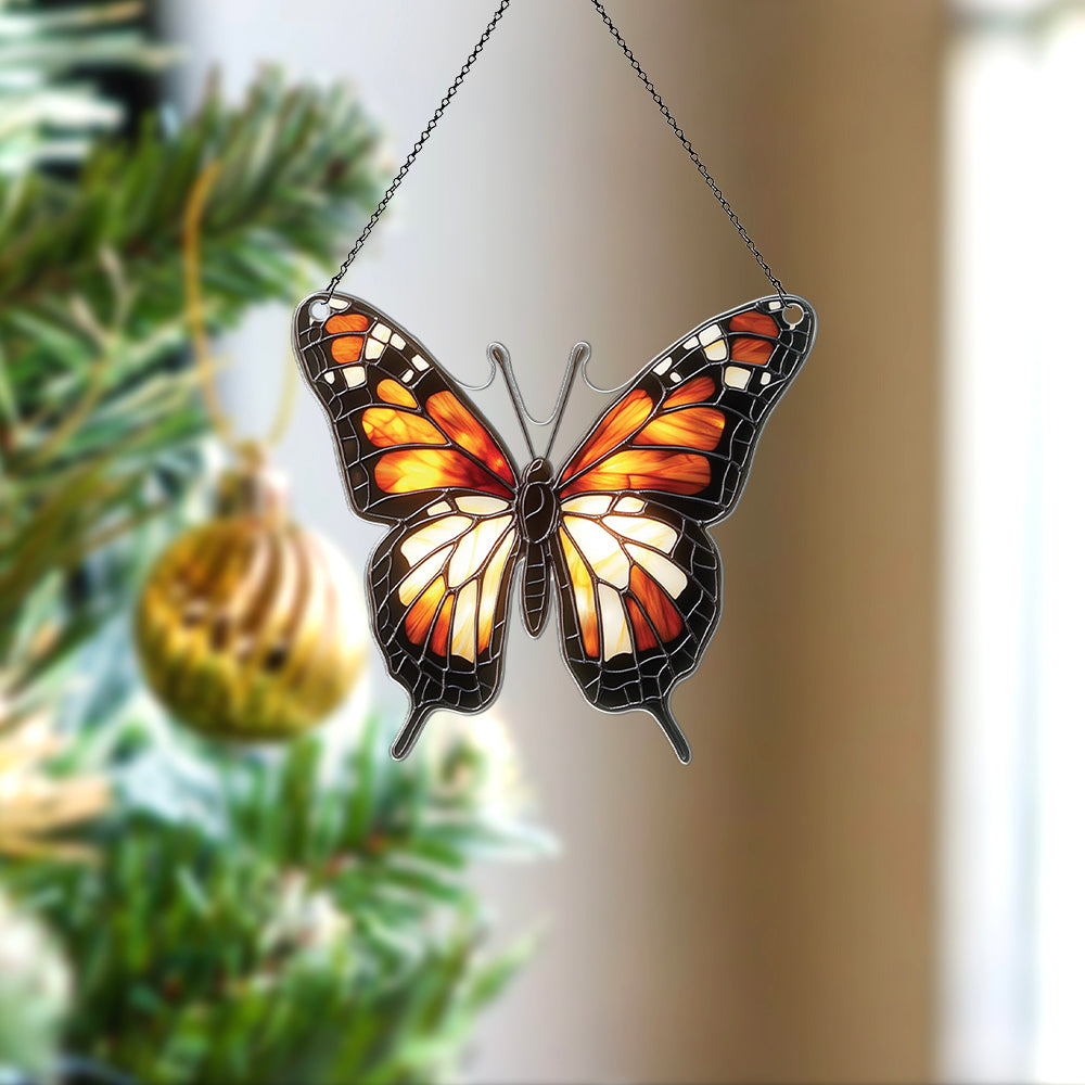 Personalized Monarch Butterfly acrylic Christmas ornament by Foswick