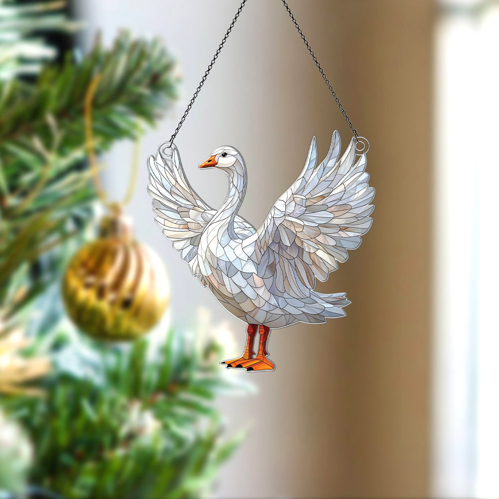 Personalized Goose acrylic Christmas ornament by Foswick
