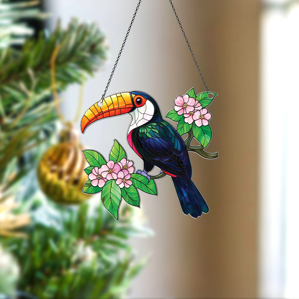 Personalized Toucan acrylic Christmas ornament by Foswick