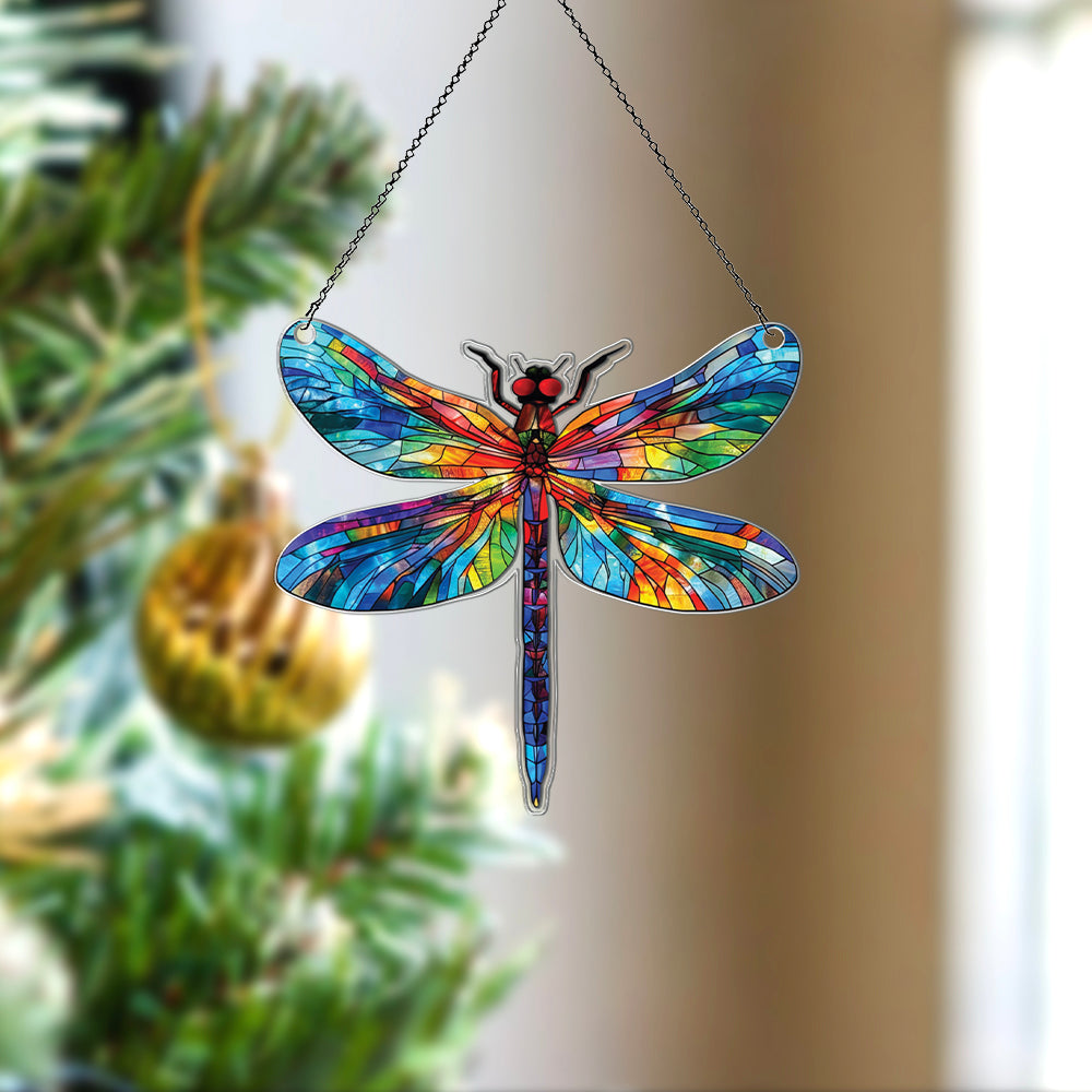 Personalized Dragonfly acrylic Christmas ornament by Foswick