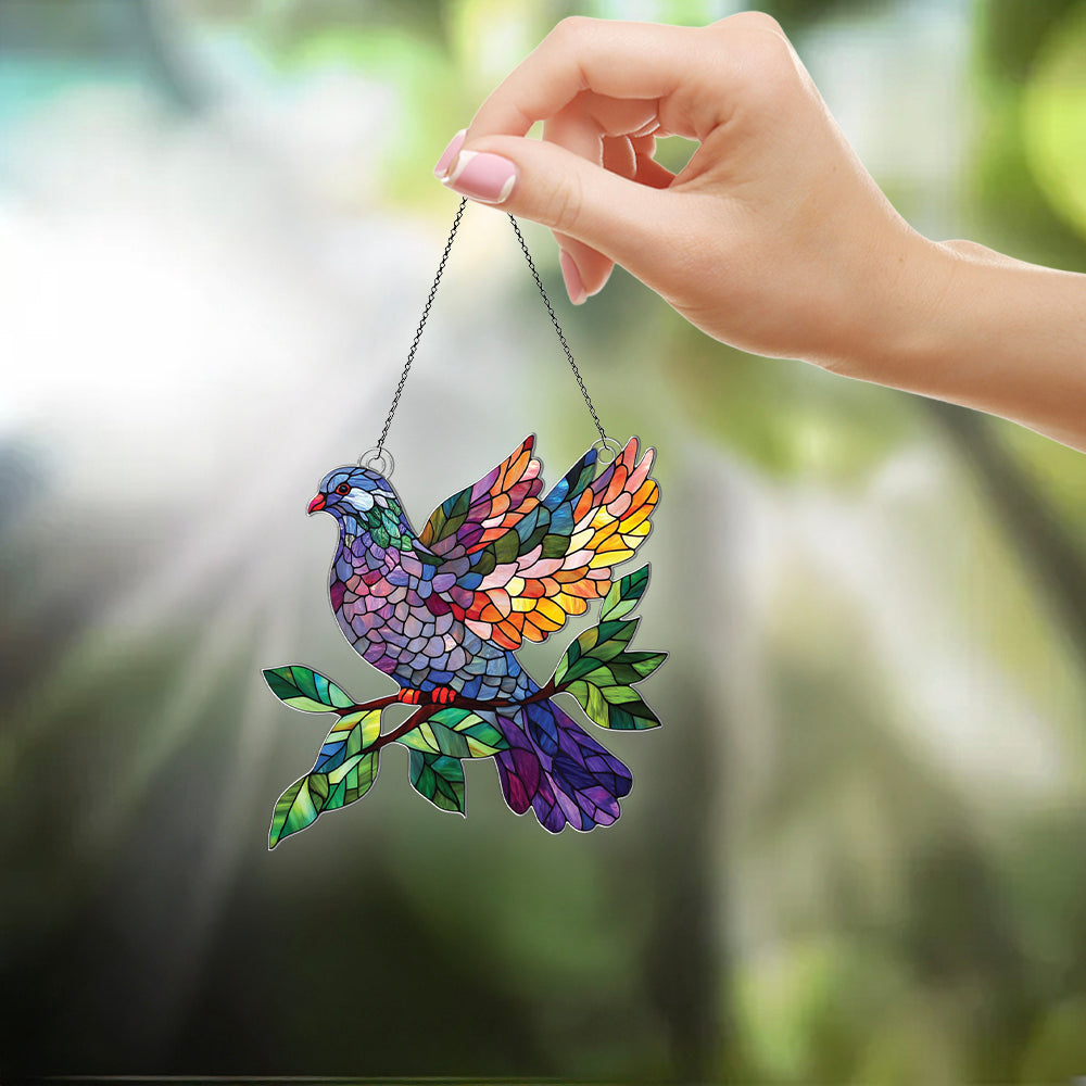 Personalized Pigeon acrylic Christmas ornament by Foswick