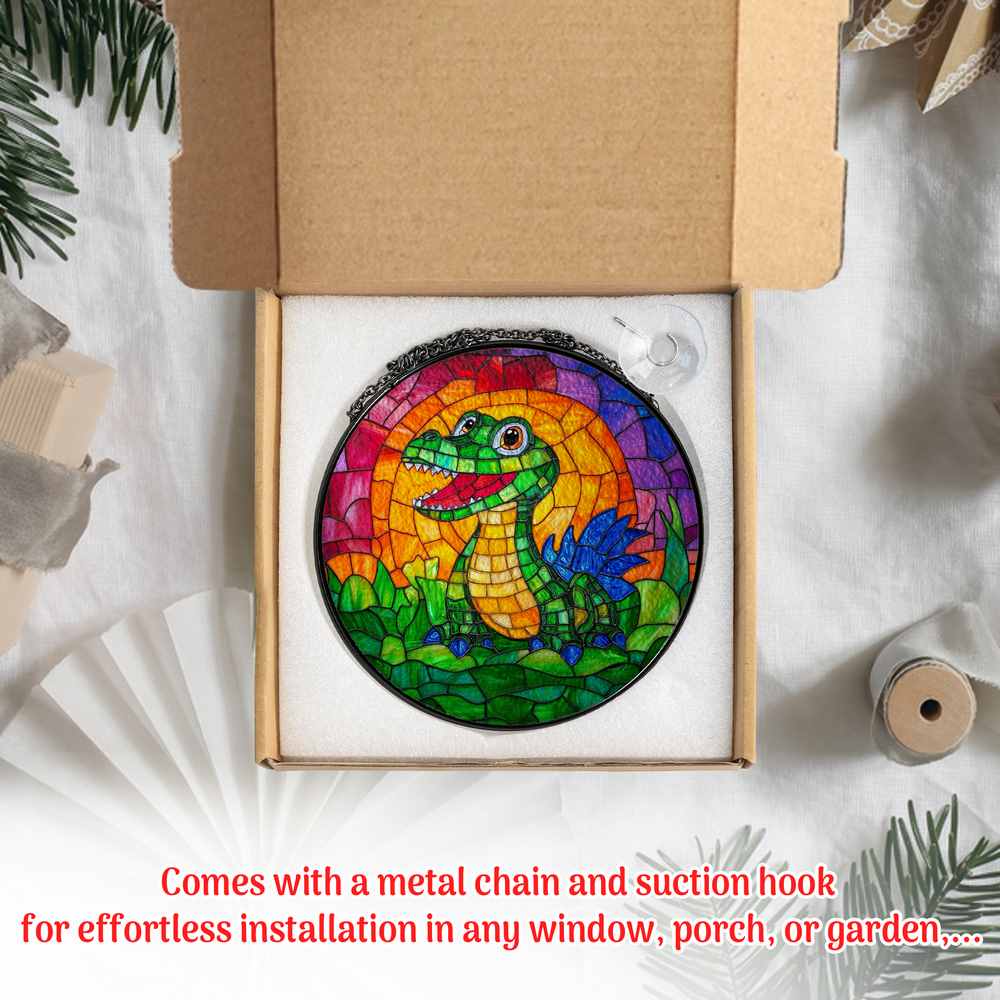 Personalized Alligator stained-glass-inspired suncatcher by Foswick