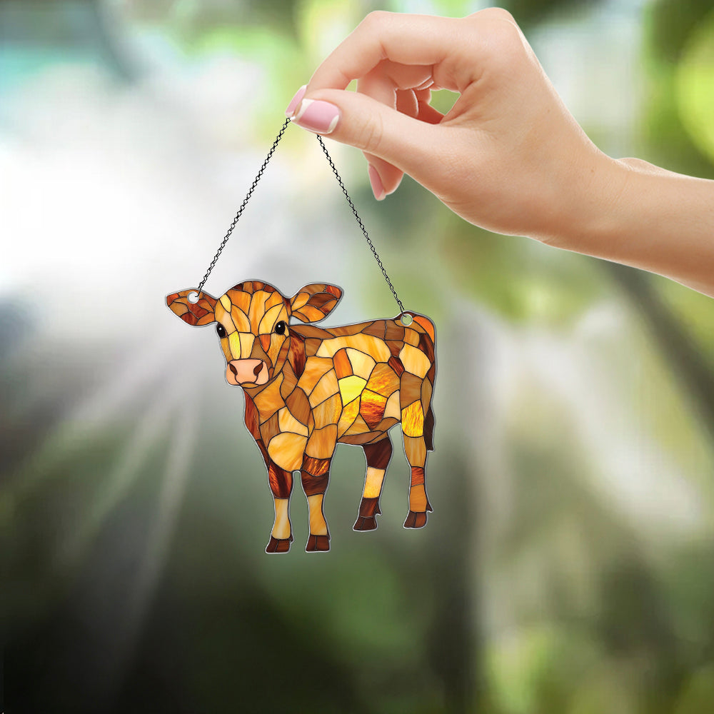 Personalized Jersey Cows acrylic Christmas ornament by Foswick