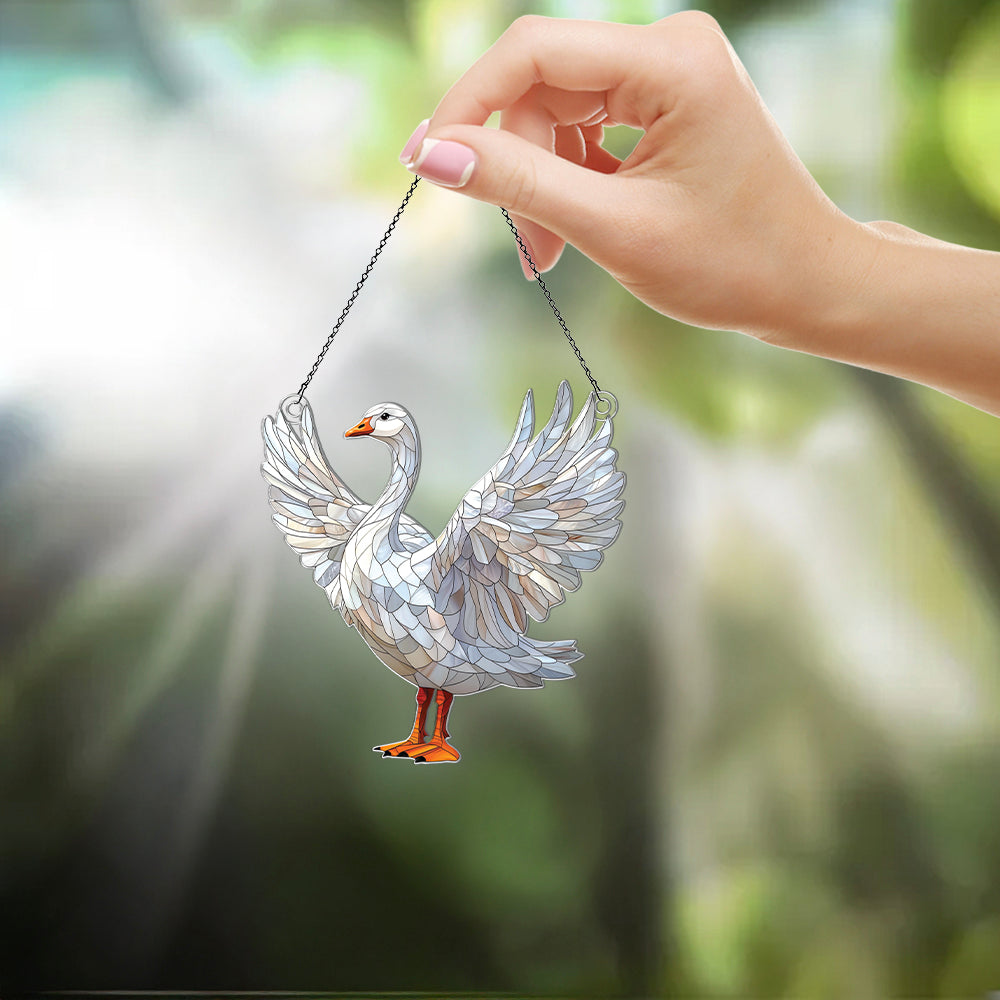 Personalized Goose acrylic Christmas ornament by Foswick