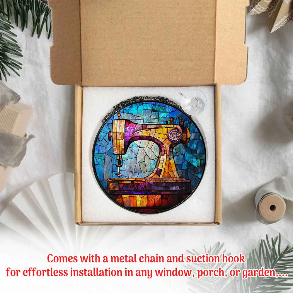 Personalized Fashion Designer stained-glass-inspired suncatcher by Foswick