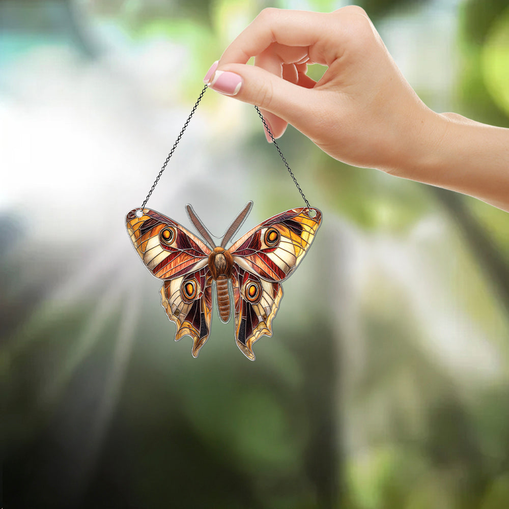 Personalized Silk Moth acrylic Christmas ornament by Foswick