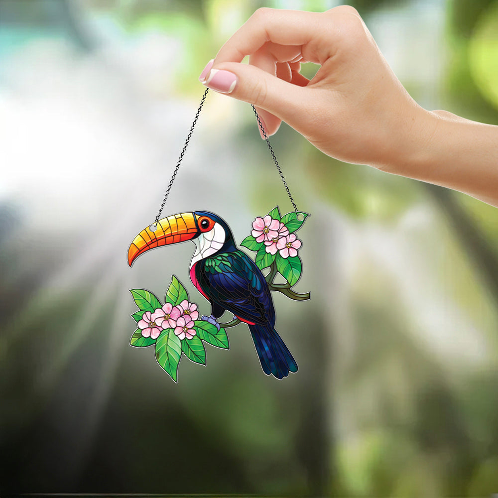 Personalized Toucan acrylic Christmas ornament by Foswick