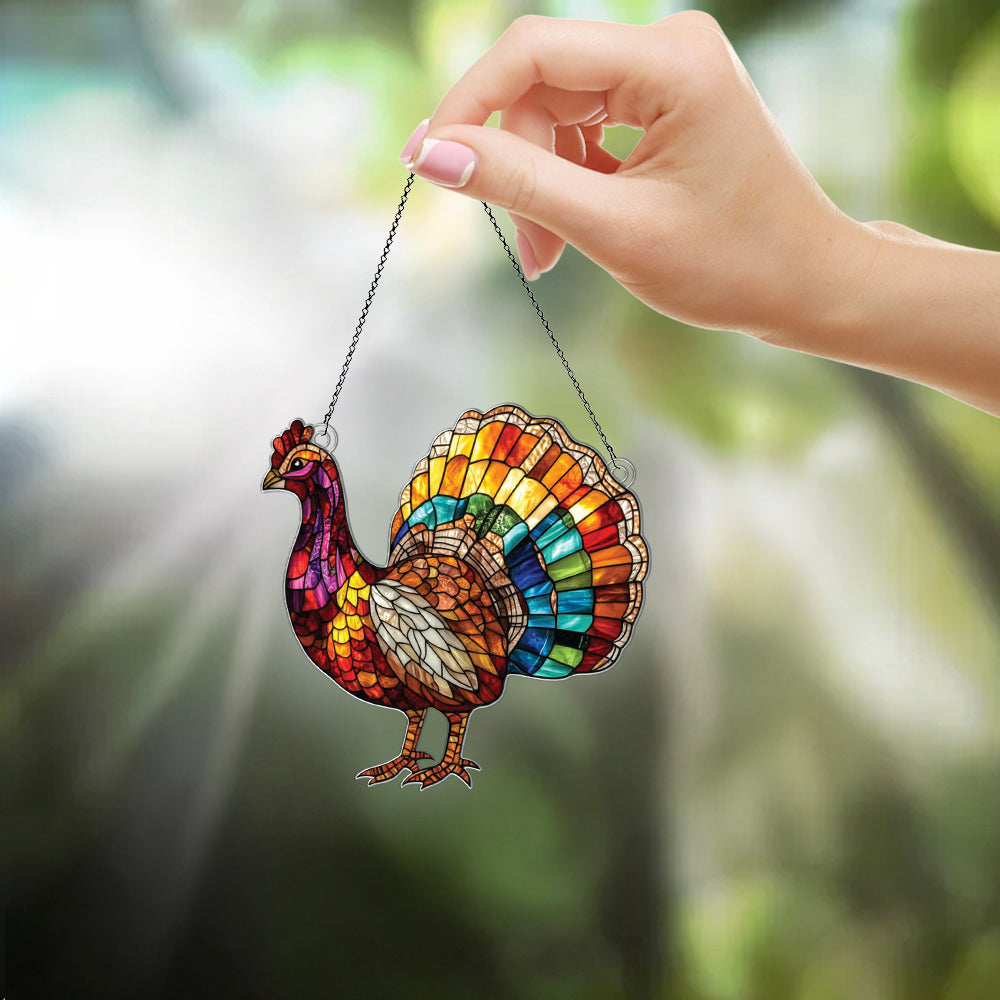 Personalized Turkey acrylic Christmas ornament by Foswick