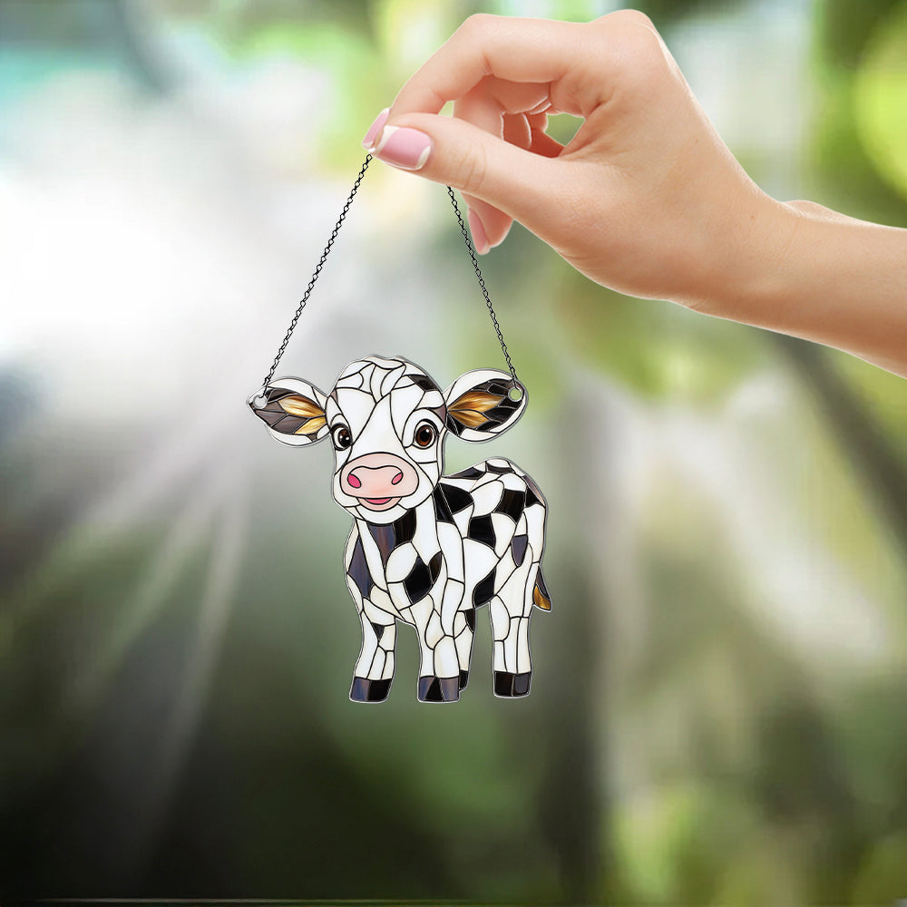 Personalized Baby Milk Cow acrylic Christmas ornament by Foswick