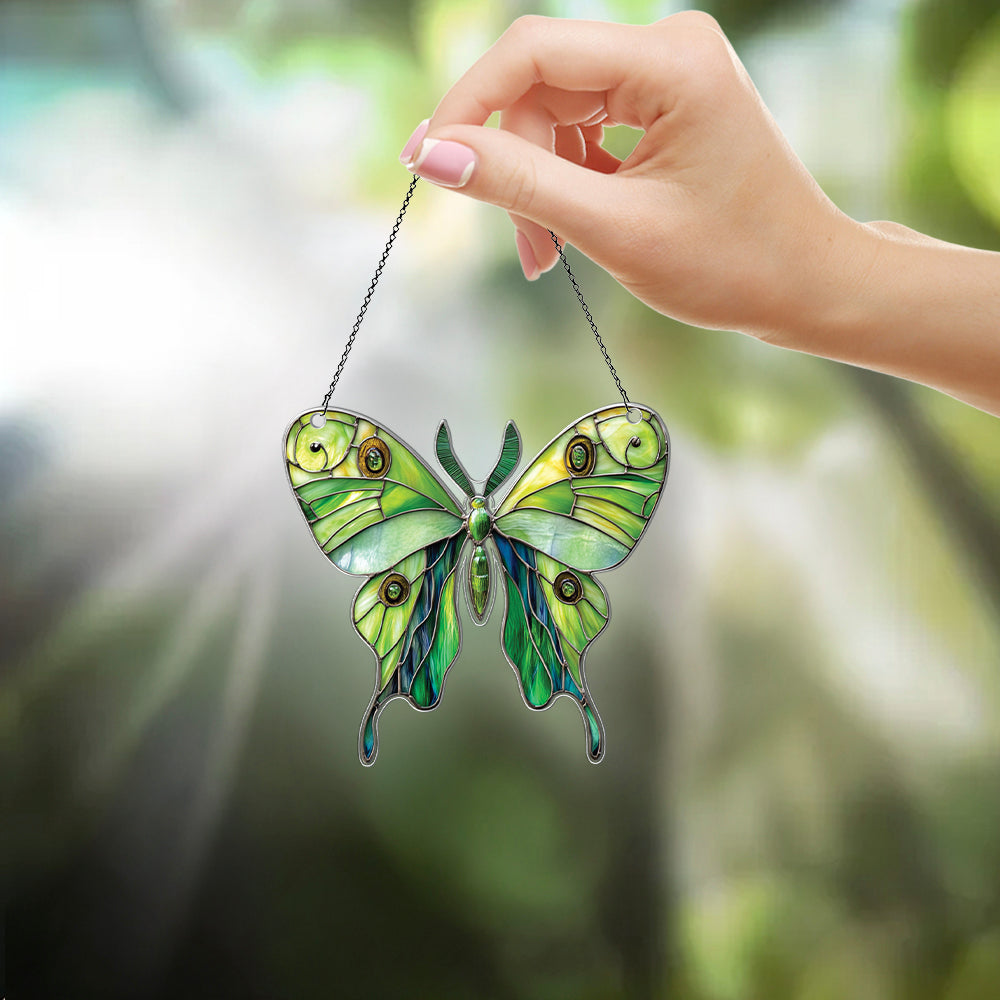 Personalized Luna Moth acrylic Christmas ornament by Foswick