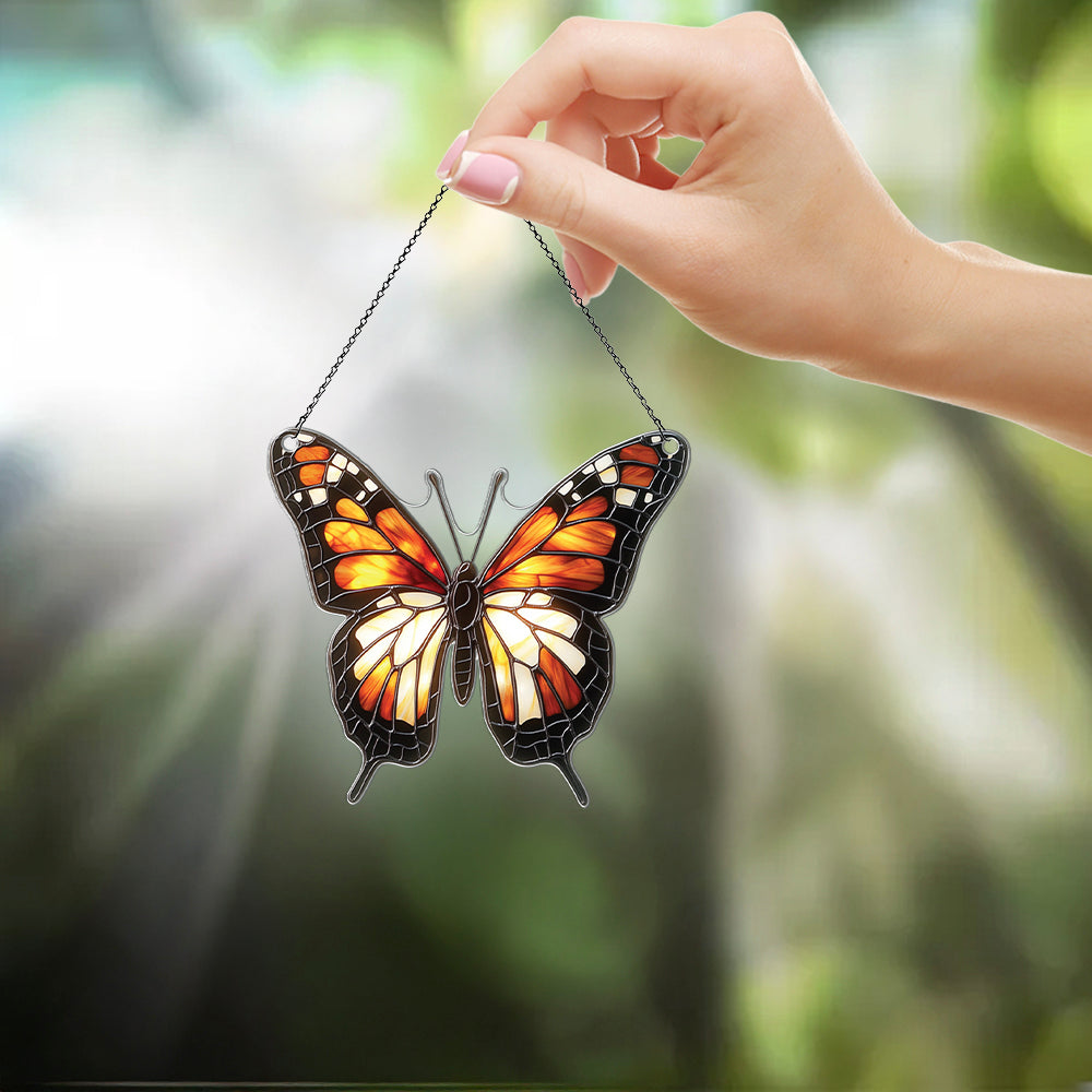 Personalized Monarch Butterfly acrylic Christmas ornament by Foswick