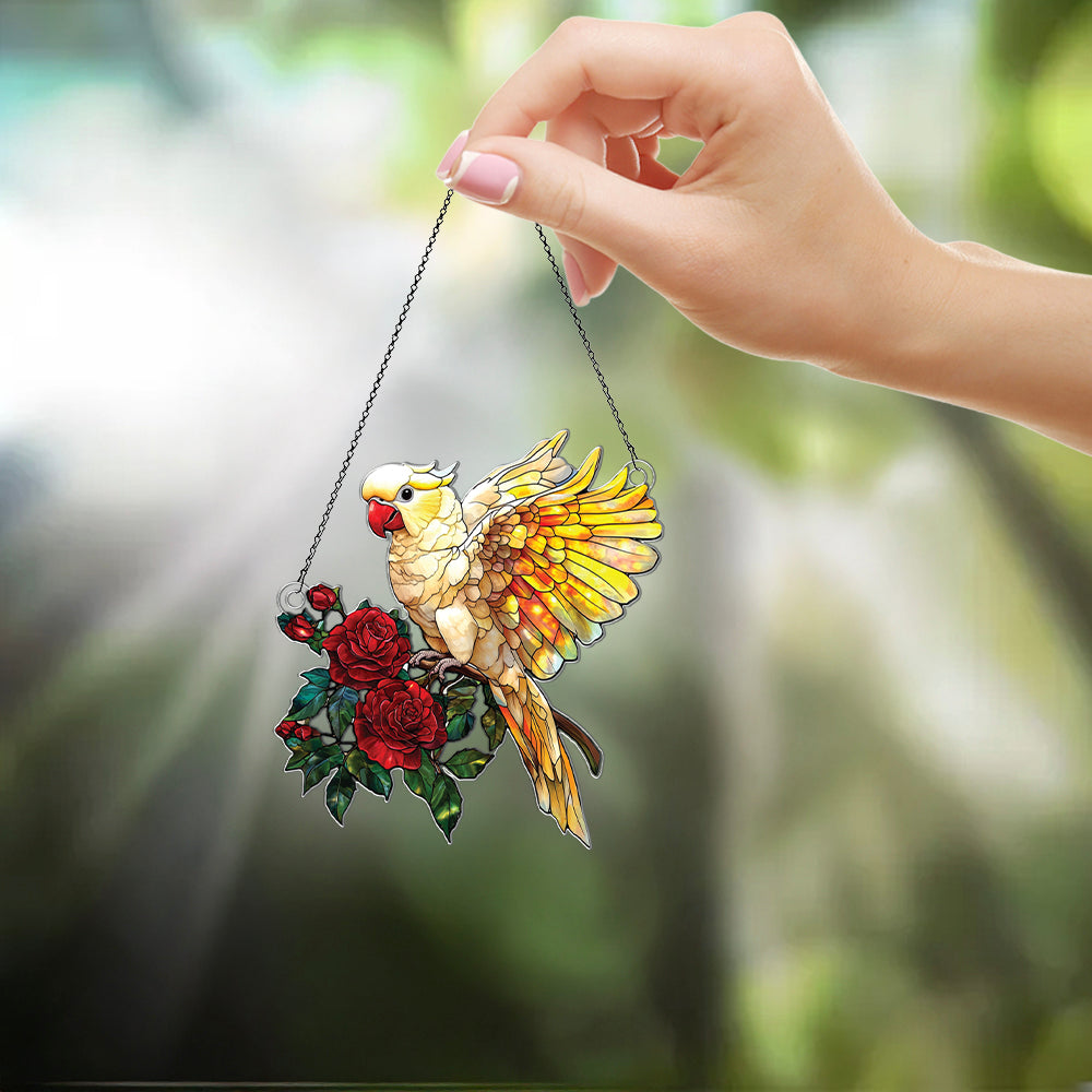 Personalized Cockatoo acrylic Christmas ornament by Foswick