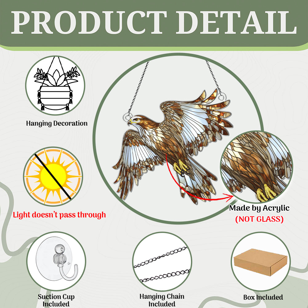 Personalized Hawk acrylic Christmas ornament by Foswick